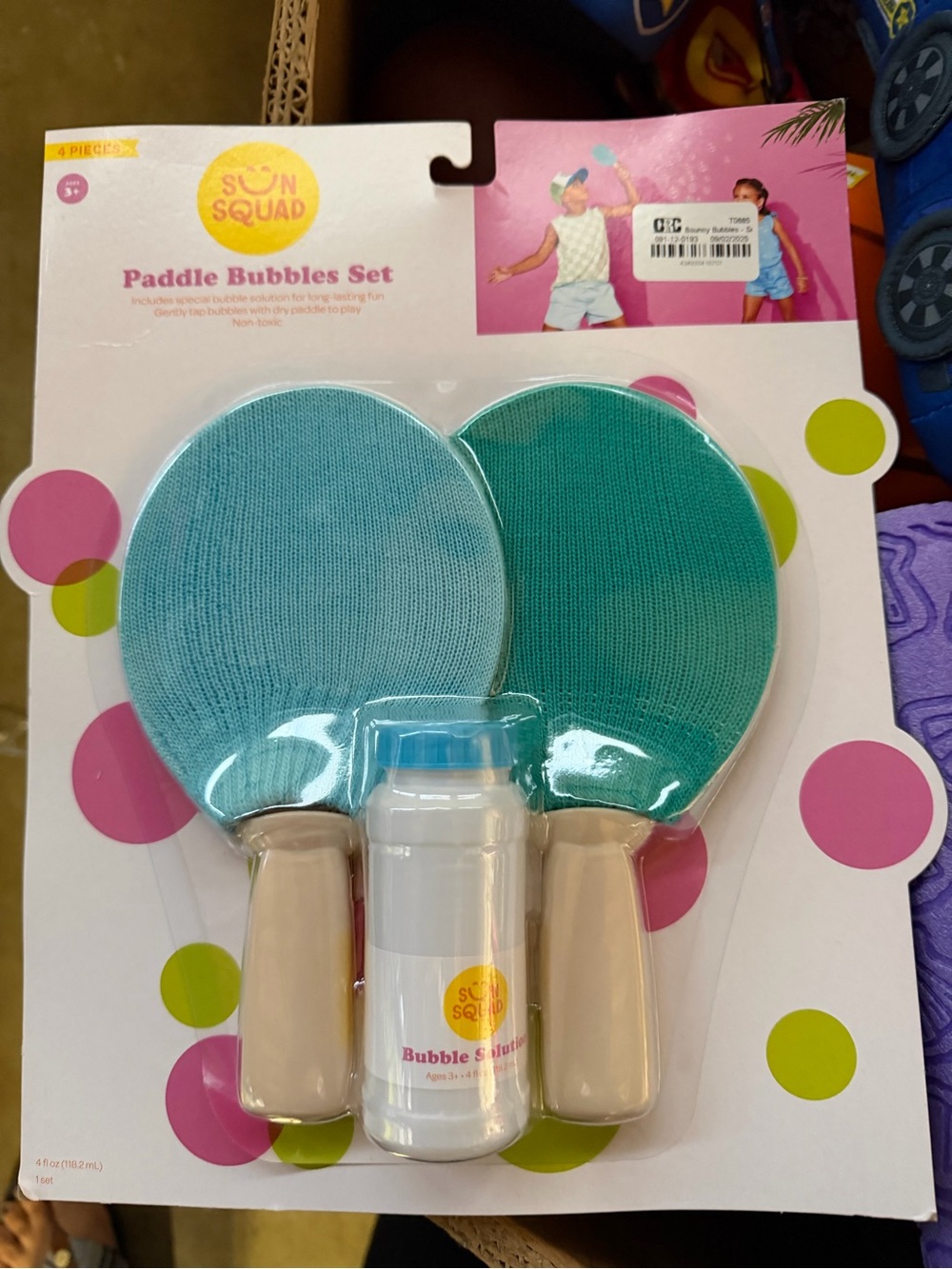 Target Sun Squad Paddle Bubbles Set - Teal and Aqua Paddles with Cream Handles